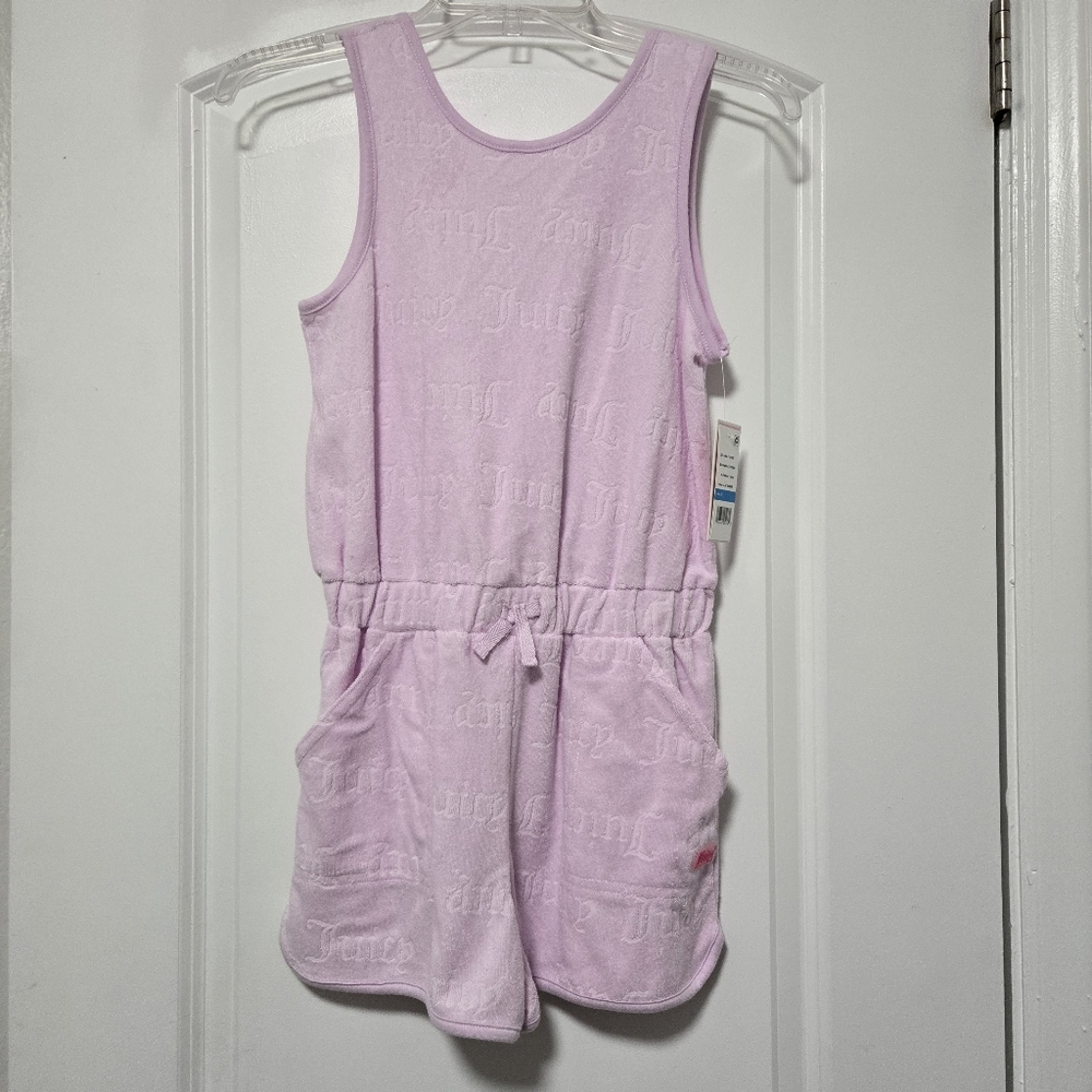 Juicy Couture Sleeveless Girls NWT Lilac Pink Purple Terry Cloth Romper Size 12